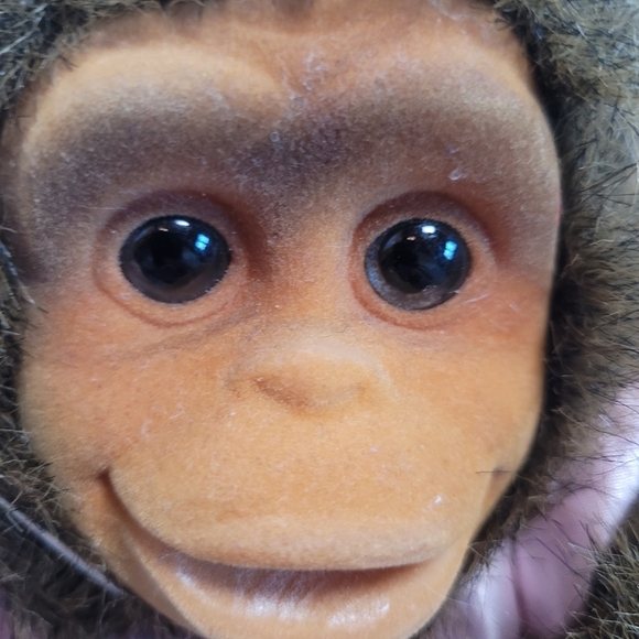Hosung Vintage 1994 Monkey Chimp Hand Puppet Pink Tutu 10" - Picture 14 of 14